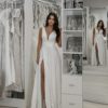 Свадебное платье минимализм с разрезом. Модель Х 17, фото 1