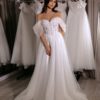 Свадебное платье кружевной корсет с открытыми плечами. Модель Е 21, фото 1
